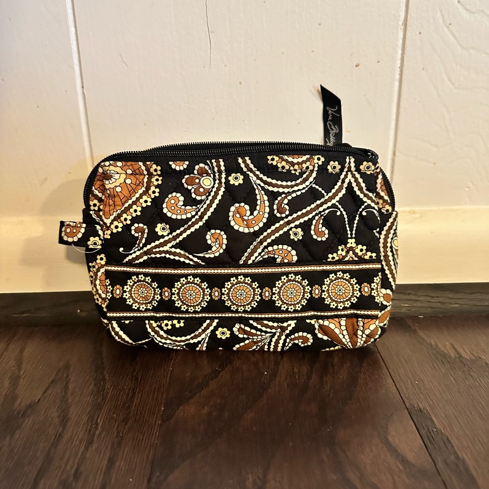 Vera Bradley Retired Pattern - Caffe Latte small zippered Cosmetic Bag